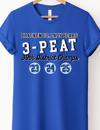Lady Bears Volleyball 3PEAT Tee